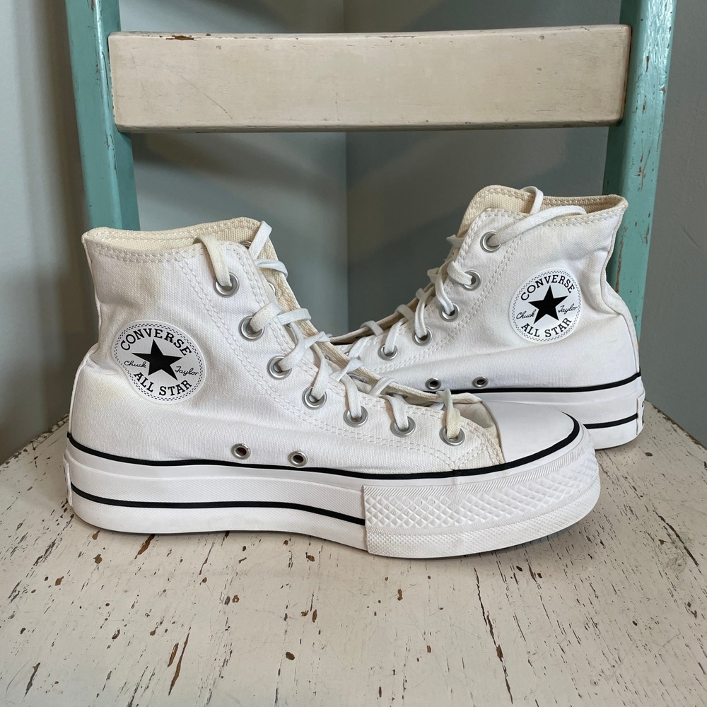 Converse Chuck Taylor All Star Lift Platform High Top‎ White Womens 7 560846F